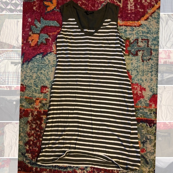 Banana Republic Striped Casual Cotton Sleeveless Dress - Picture 1 of 3